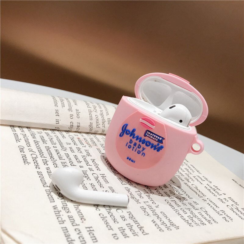 Airpods/Pro Case Johnson's Pink Baby Lotion Bottle