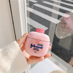 Airpods/Pro Case Johnson's Pink Baby Lotion Bottle